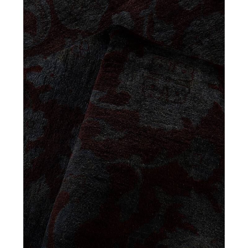 Overdyed One-of-a-Kind Hand-Knotted Area Rug - Black - 6' 2" x 9' 4"