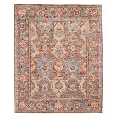 ECARPETGALLERY Hand-knotted Jules Serapi Grey Wool Rug - 8'0 x 10'0