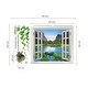 preview thumbnail 5 of 4, Walplus 3D Window River View Black Dandelion Wall Sticker Home Decor