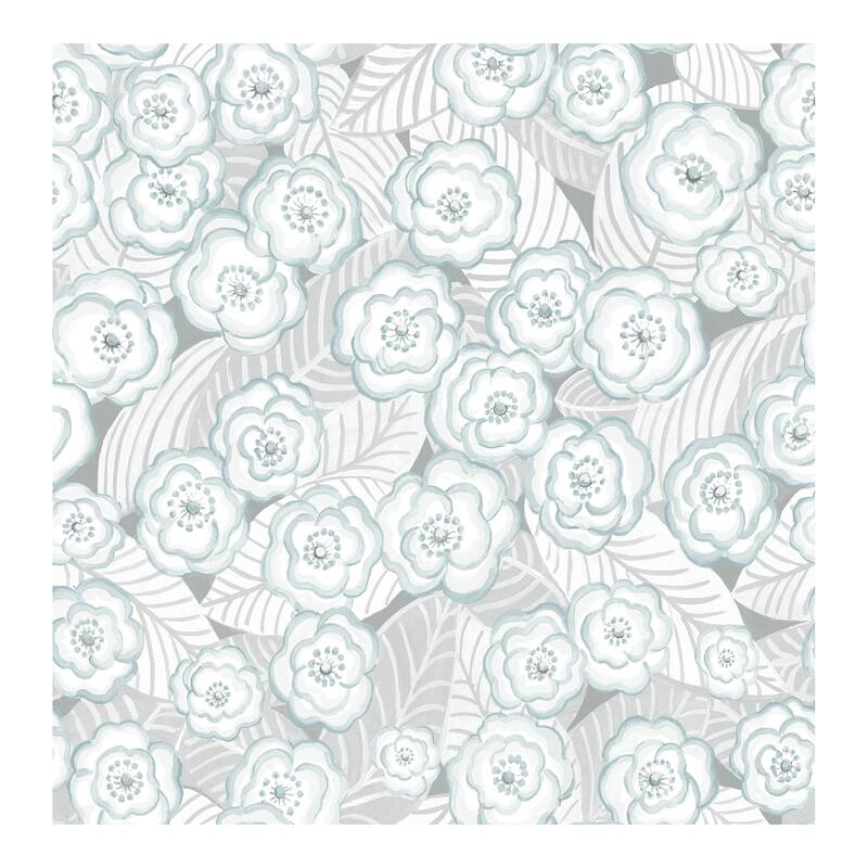 NuWallpaper Oopsie Daisy Grey Peel & Stick Wallpaper - 216in x 20.5in x 0.025in