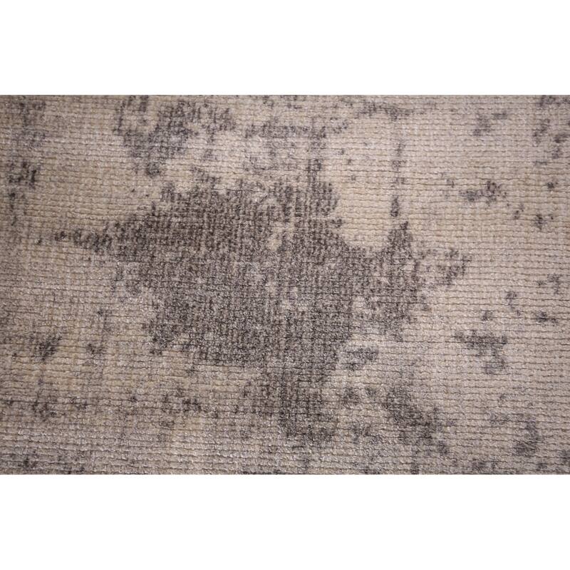 Abstract Contemporary Area Rug Hand-Knotted Oriental Wool Carpet - 5'4"x 7'7"