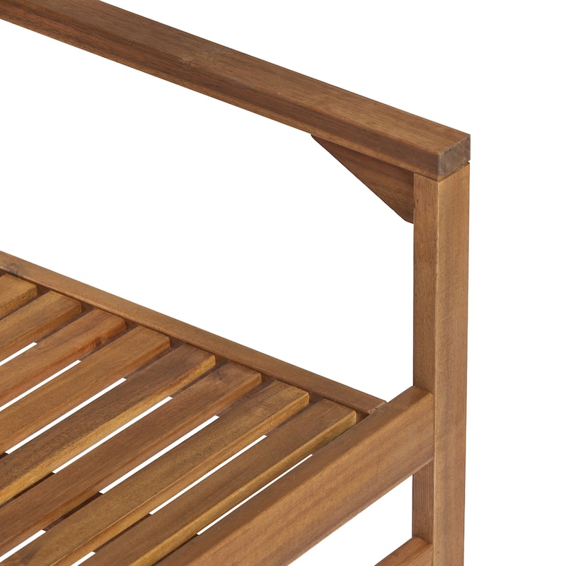 Christopher Knight Home - Modern Outdoor & Indoor Acacia Wood Dining Chairs Set with Wicker Backrest and Armrests