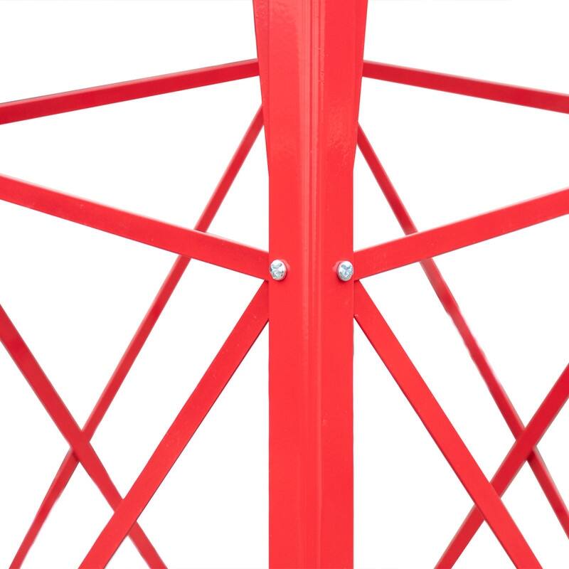 Outdoor Weather Resistant Yard Garden Windmill Red