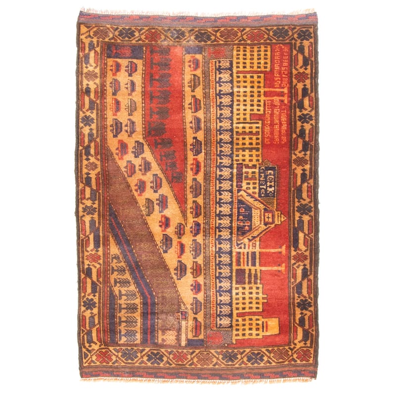 ECARPETGALLERY Hand-knotted Teimani Brown Wool Rug - 2'9 x 4'3