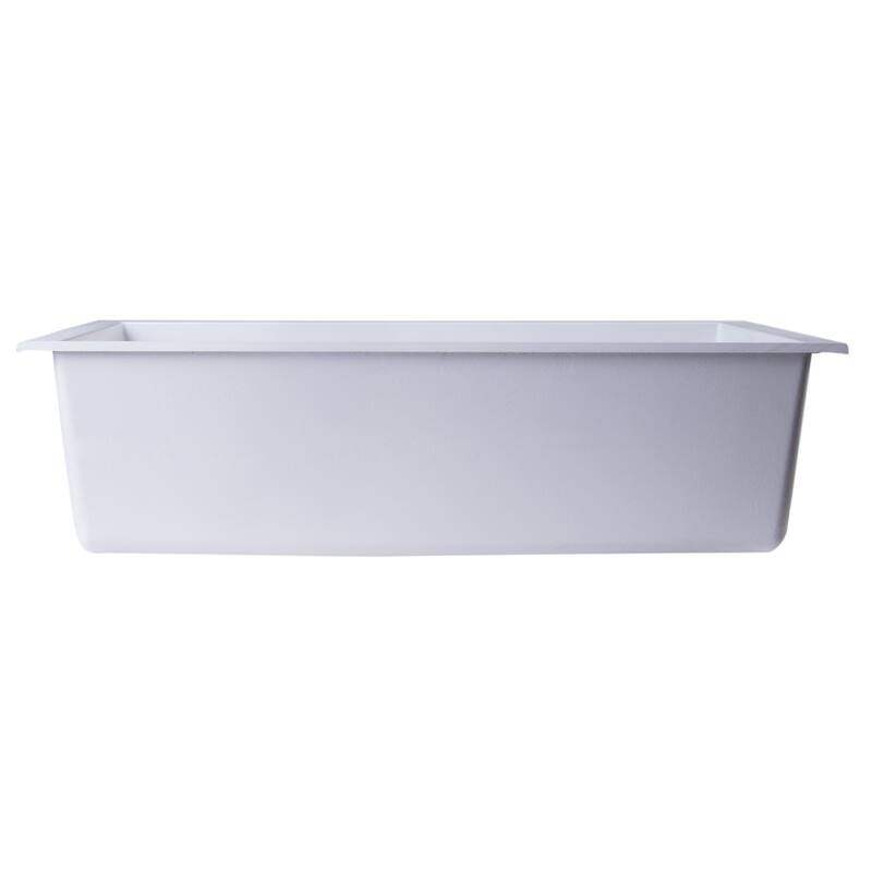 Alfi White Granite Composite 30-inch Undermount Single Bowl Kitchen Sink
