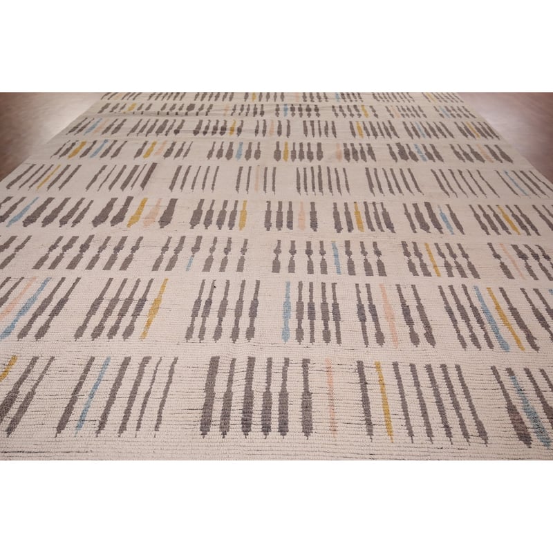 Moroccan Oriental Large Area Rug Handmade Living Room Wool Carpet - 11'9"x 18'9"