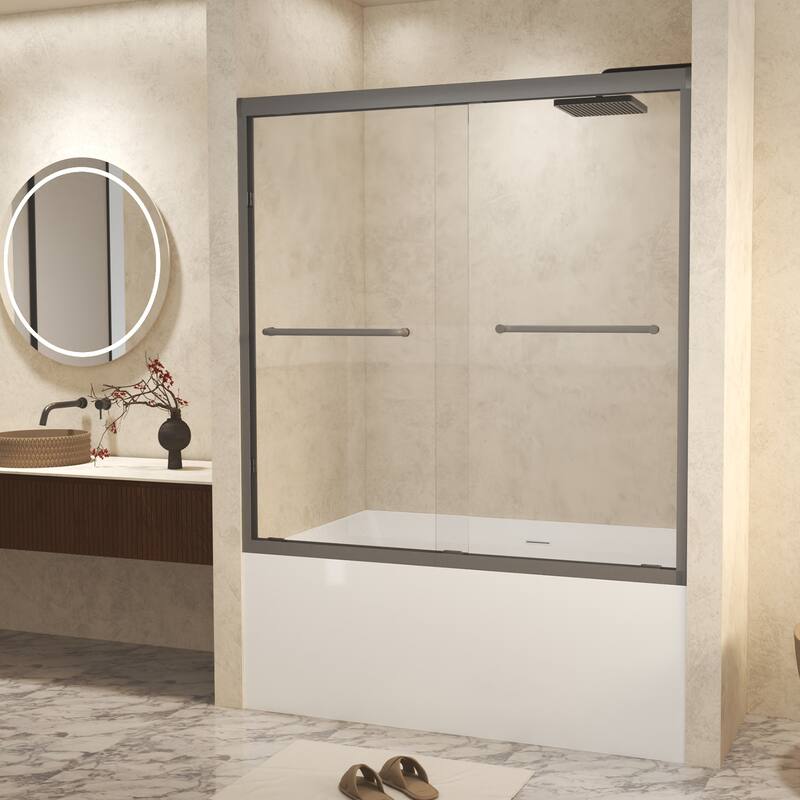 Aluminum Frame Double Sliding Shower Door - 60*60