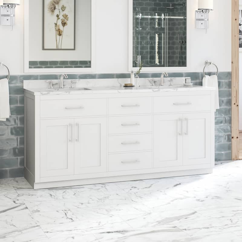 Athea Bathroom Vanity with White Engineered Marble Top