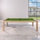preview thumbnail 35 of 36, Olivia 8ft Vintage Ash Billiard Slate Pool Table with Dining Top Green/White