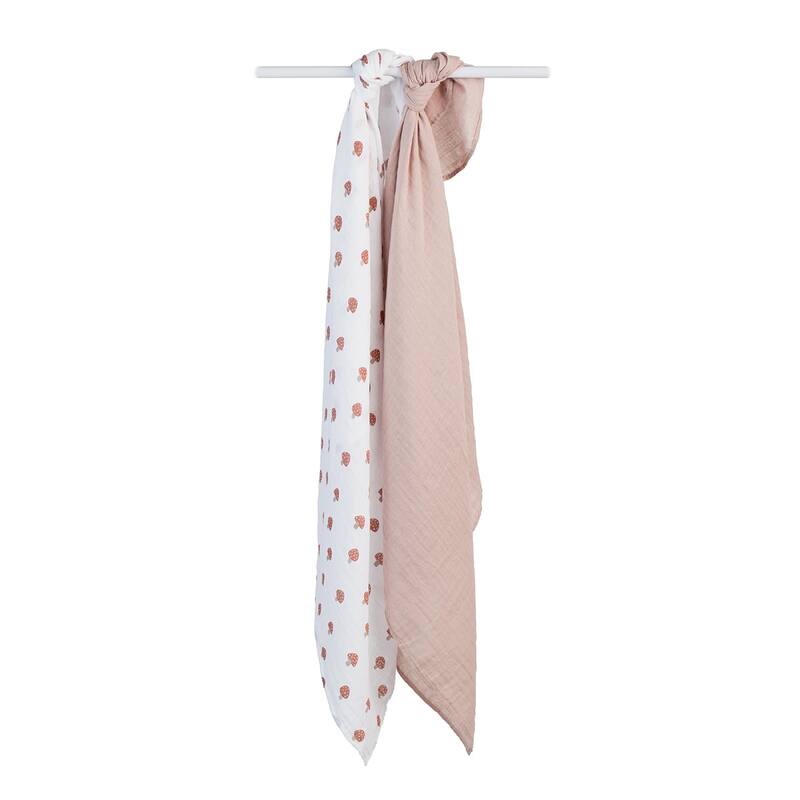 lulujo 2 PK Muslin Swaddling Blankets