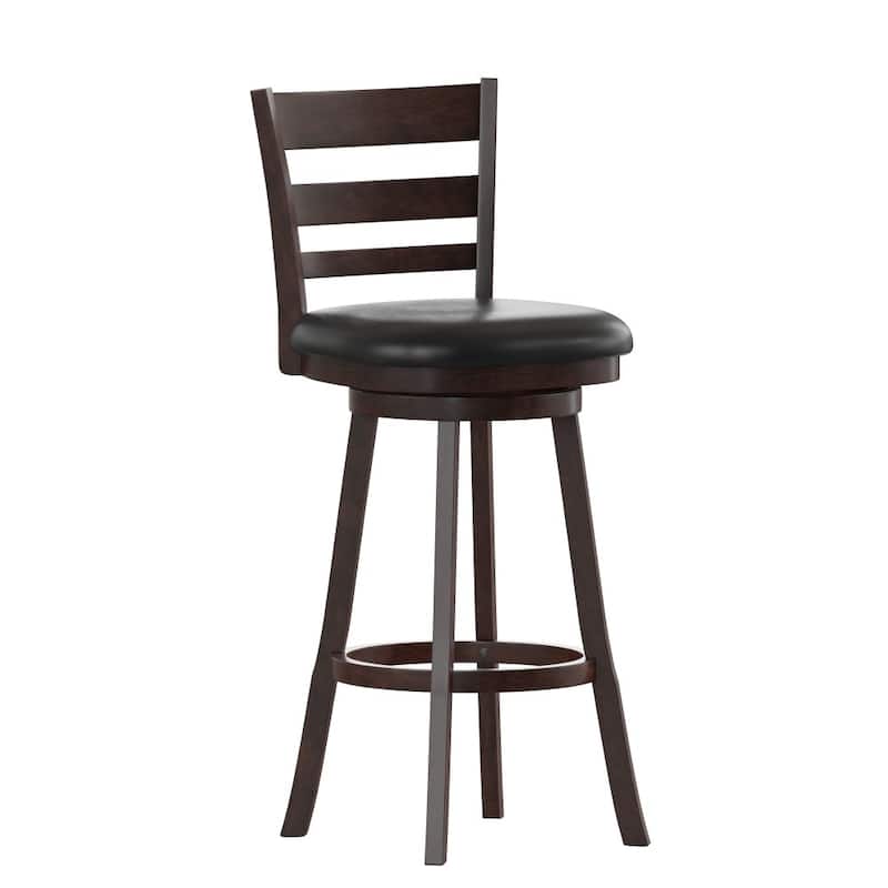 Upholstered Commercial Wooden Swivel Bar Stool