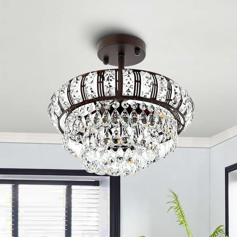 GetLedel 3-Light Empire Crystal Chandelier