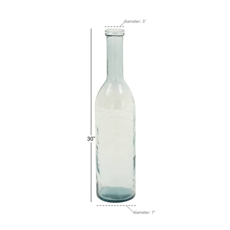 Recycled Glass Bottle Vase Collection Made in Spain - Multiple Sizes - Clear, Blue, Teal, Green