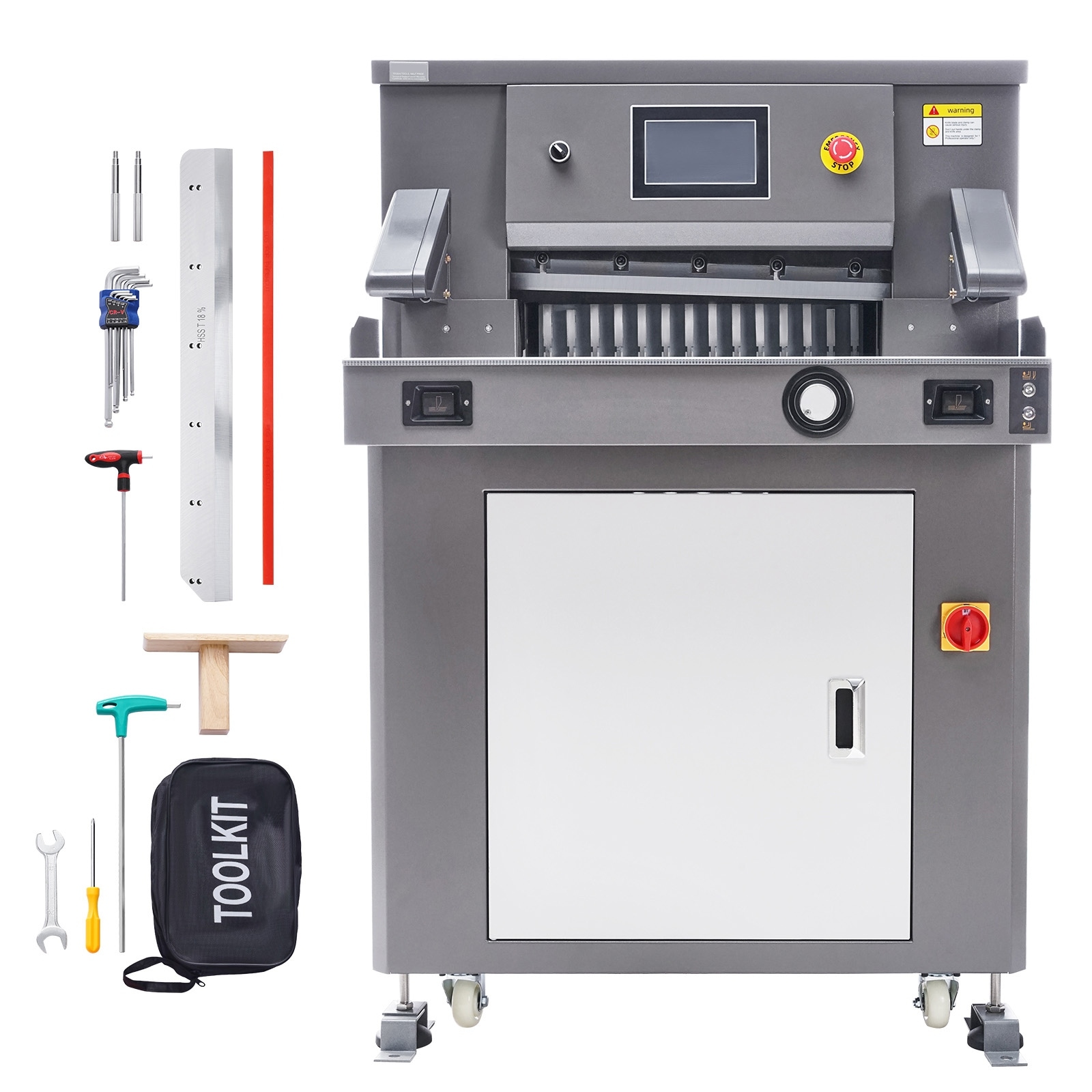 UIMOSO Electric Paper Cutter, Heavy Duty Paper Cutter Machine , Electric Guillotine Trimmer with Casters & Infrared Function