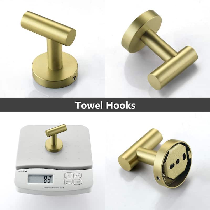 Modern Bath Hardware Set Towel Holder Set in Stainless Steel