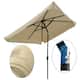10 x 7' Outdoor Patio Market Umbrella with Push Button Tilt and Crank