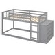 preview thumbnail 9 of 35, Wood Bunk Bed with 4 Drawers and 3 Shelves