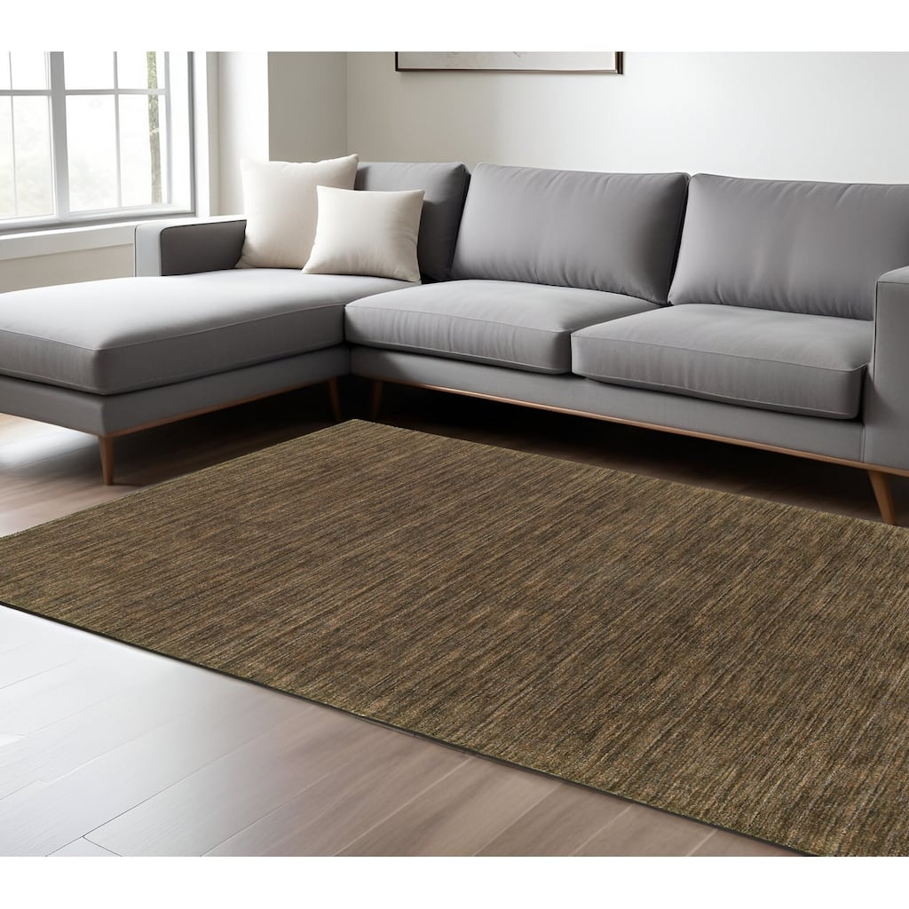 HomeRoots Solid Color Modern Rectangle Area Rug
