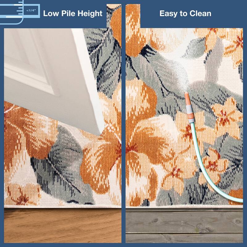 Liora Manne Canyon Tropical Floral Indoor/Outdoor Rug