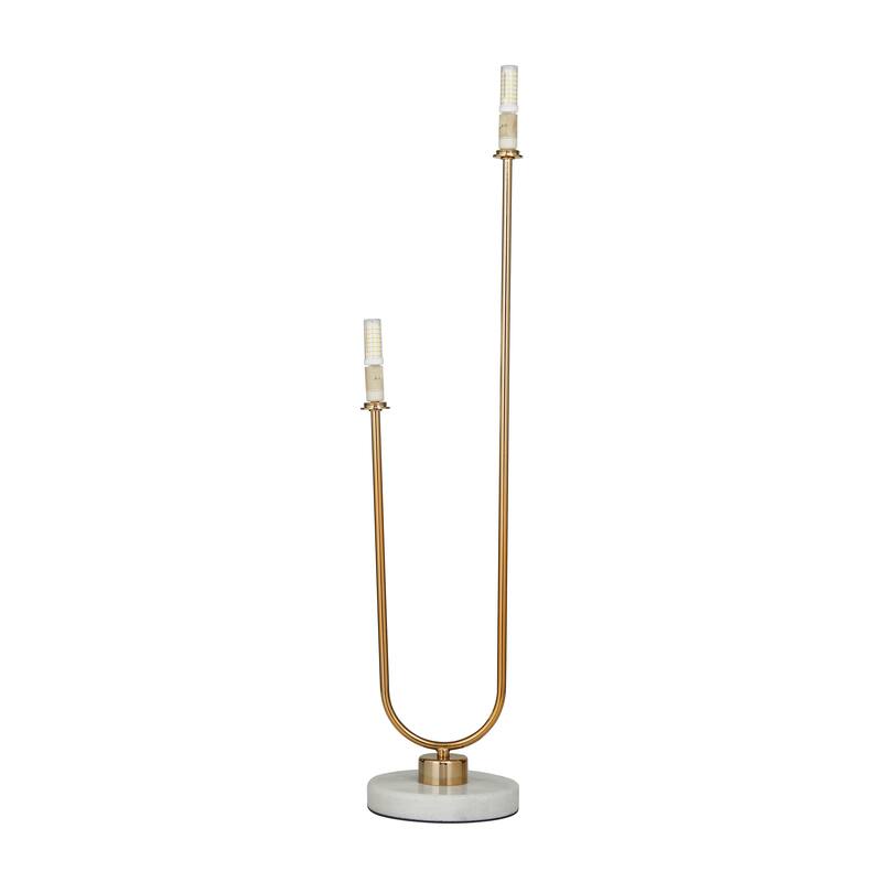 Stylish Metal Orb Light Table Lamp with Marble Base - Gold, Black, Silver