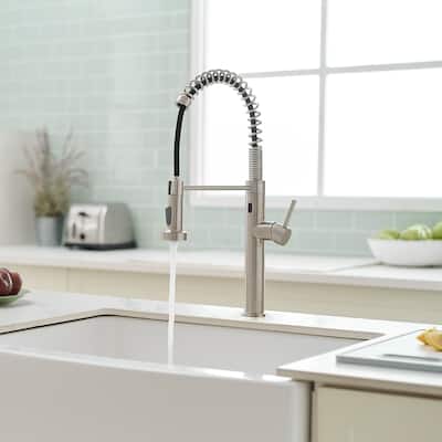 Touchless Chrome Sensor Single Handle Pull Down Kitchen Faucet