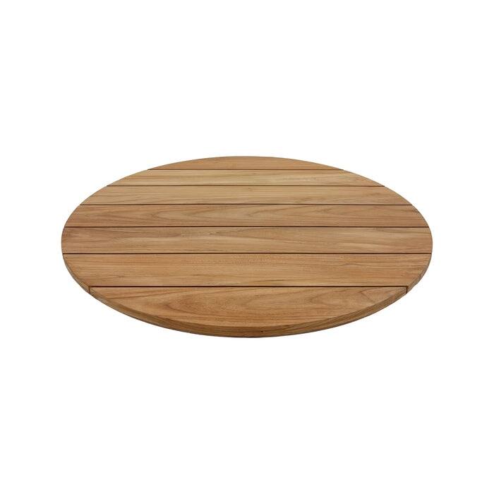Nordic Teak Natural Indoor or Outdoor Slatted Lazy Susan 31" - 31" x 31"