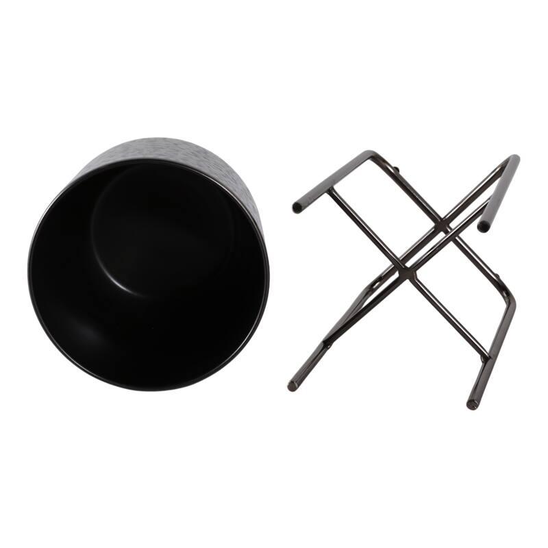 Metal Planters Hammered Design Modern Geometric Stands (Set of 3)