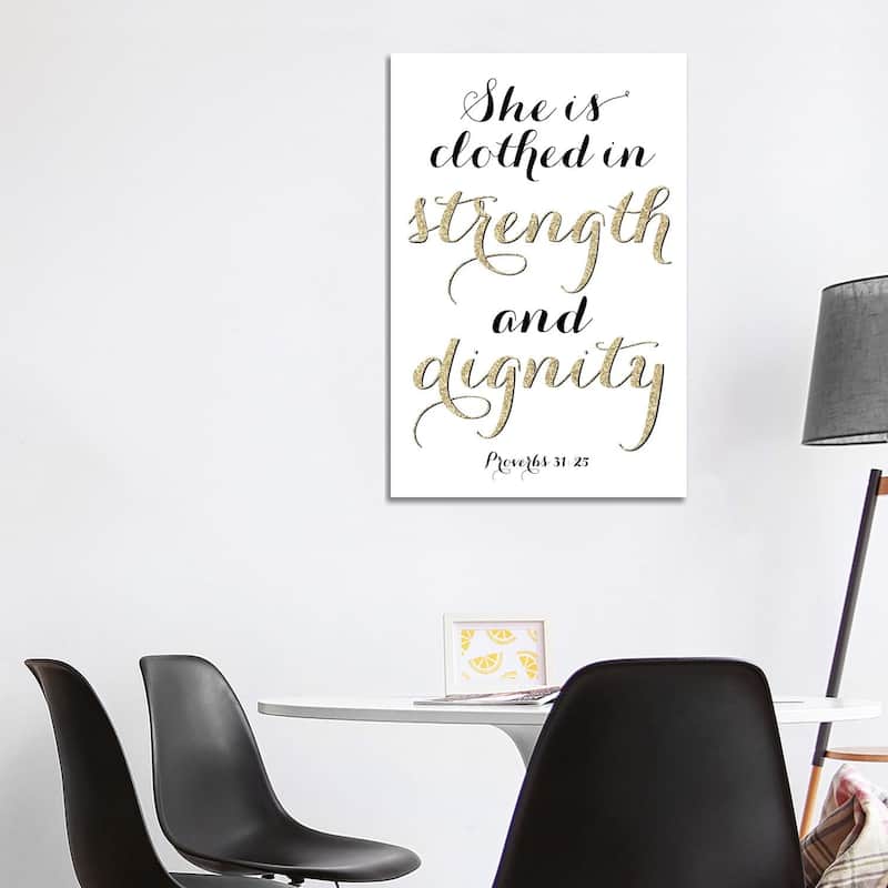 iCanvas "Clothed In Strenght And Dignity" by blursbyai Canvas Print - 40x26x1.5