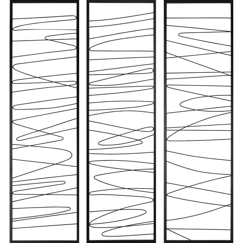 Renwil Studio Line - Linear 19.8" Wide Wall Art, Black