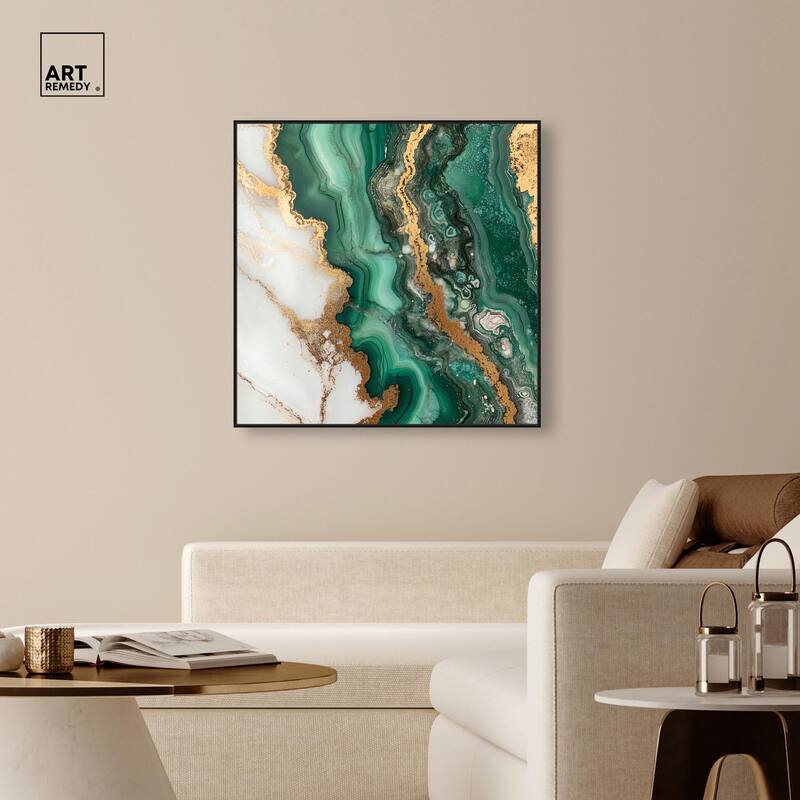 Malachite Majesty Canvas by Art Remedy