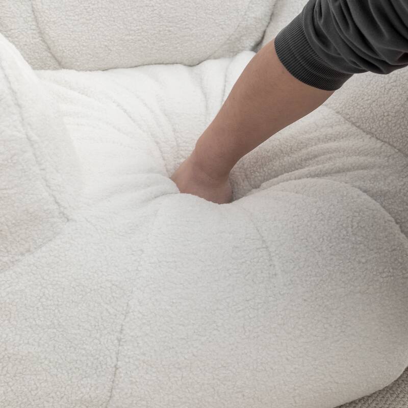 Oversized Teddy Bean Bag Chair with Anti-Slip Base