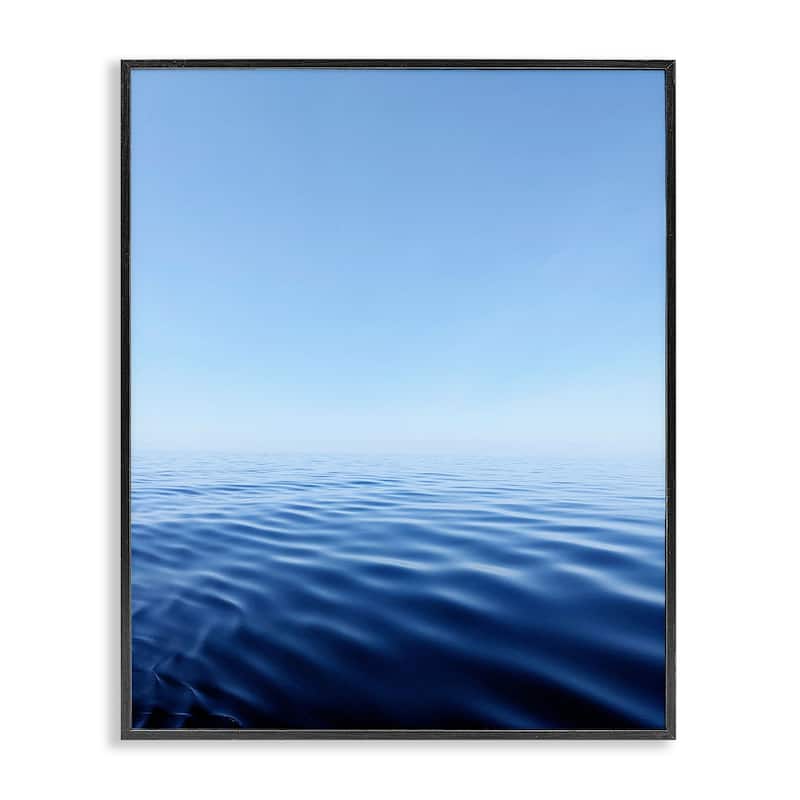 Stupell Cool Blue Ocean Ripples Framed Giclee Art Design By Kali Wilson - 11 x 14 - Black