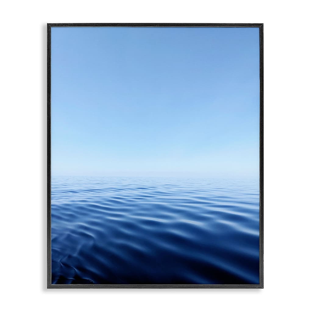 Stupell Cool Blue Ocean Ripples Framed Giclee Art Design By Kali Wilson