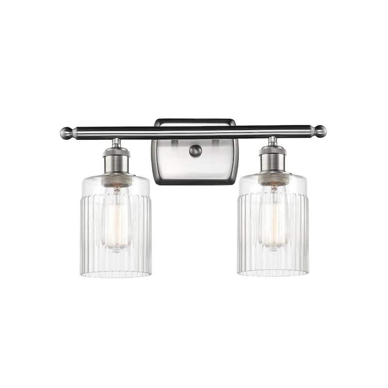 Innovations Lighting Hadley 2 Light 16" Wide Bathroom Vanity Light - Brushed Satin Nickel / Clear
