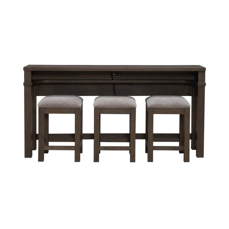 Liberty Furniture Cascade Falls Console Bar Table, Upholstered Console Stools