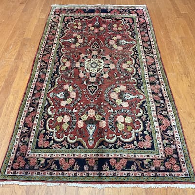 HERAT ORIENTAL Handmade Mahal Wool Rug - 3'11" x 7'2"