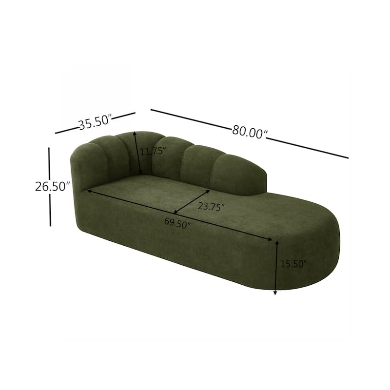 Christopher Knight Home - Modern Curved Upholstered Sofa with Sculptural Bubble Back