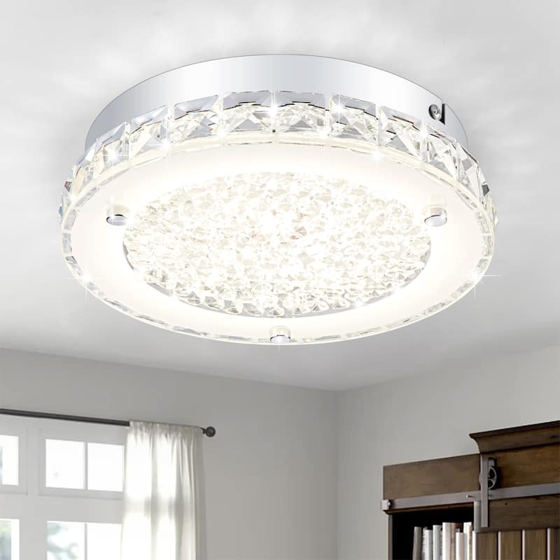 LED Crystal Ceiling Light LED Flush Mount Ceiling Light 3000K/4000K/5000K