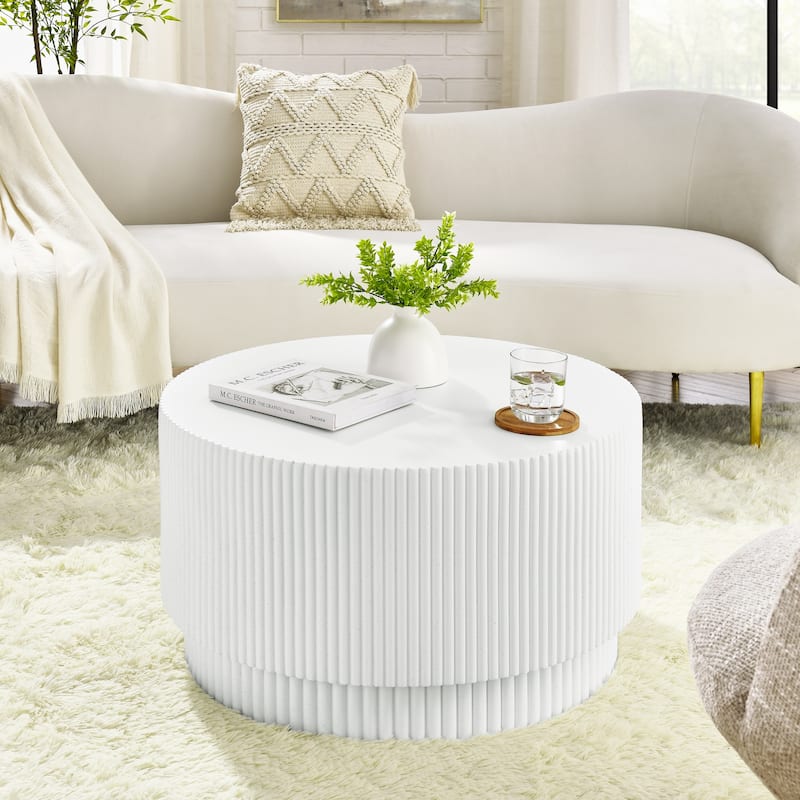 15.72 inch H barrel coffee table