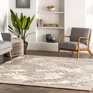 Nuloom Jae Transitional Pebbles Wool Area Rug.