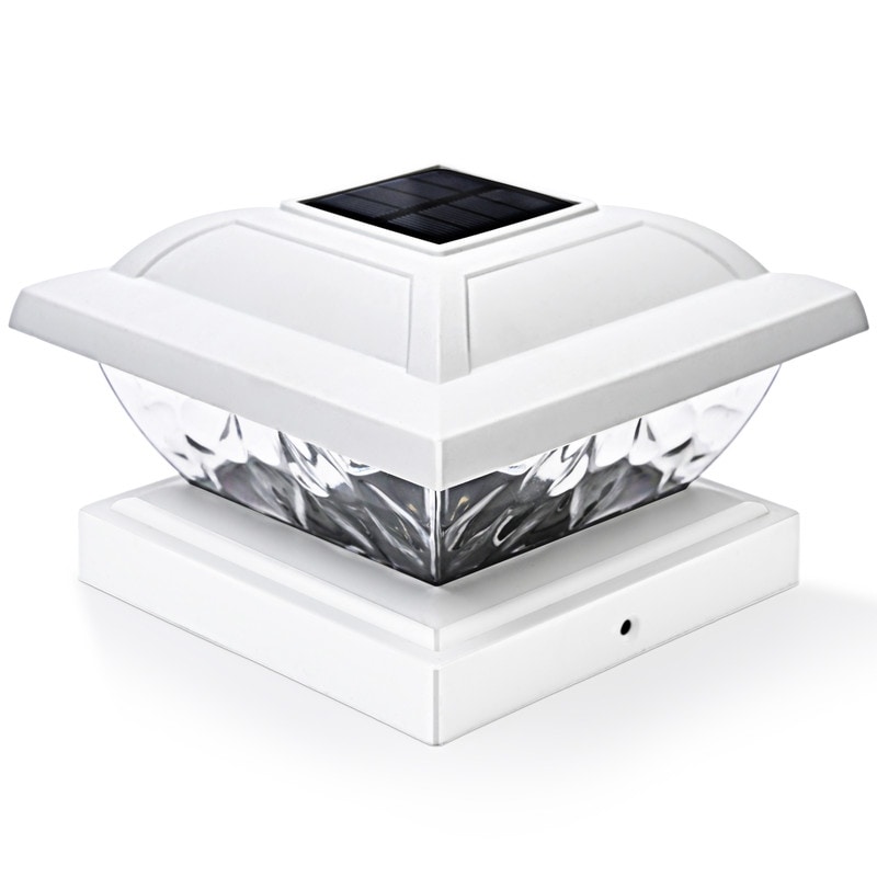 Gigalumi Solar Powered White Outdoor Fence Post Cap Light