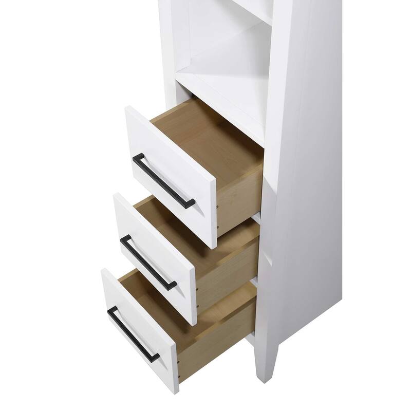 Laura 16-28 Inch Open Shelving Bath Storage Cabinet