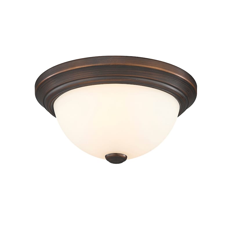 Millennium Lighting Metal 2 Light Flush Mount Ceiling Fixture in Multiple Finishes - Rubbed Bronze