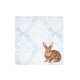 preview thumbnail 3 of 4, Light Blue Damask Easter Bunny 100% Cotton Set of 6 Cloth Napkins