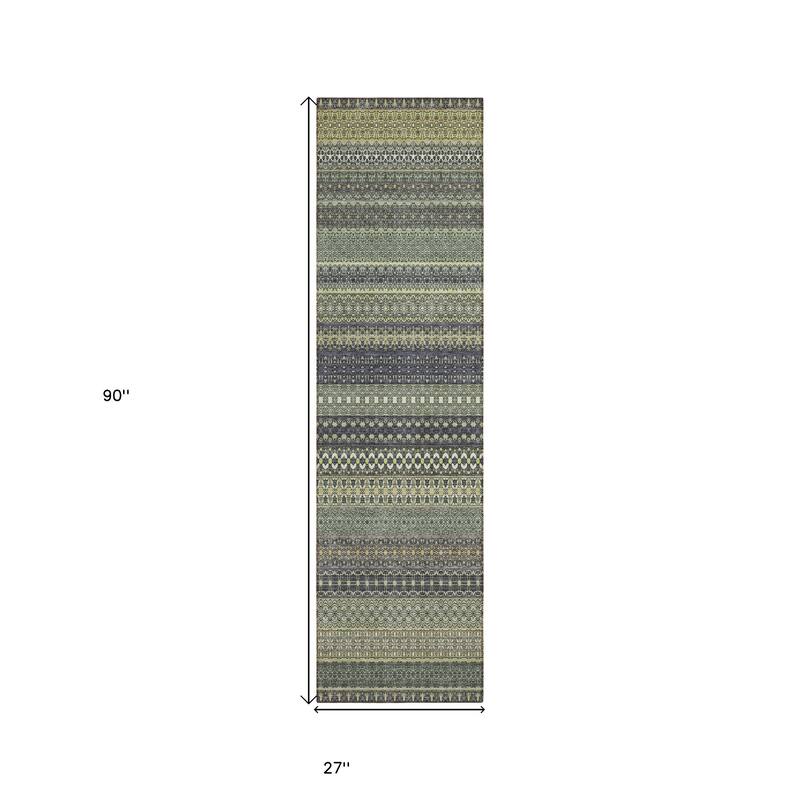 Tax Stripe Weather Resistant Timeless Fusion Outdoor Rug