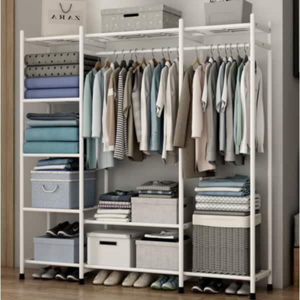 Storage Rack 60 16 60 in x60 in x16 in Garment Shelf Cloth Rack Organizer - Bed Bath ...