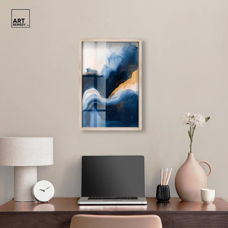 Blue Deep III Shadowbox by Art Remedy