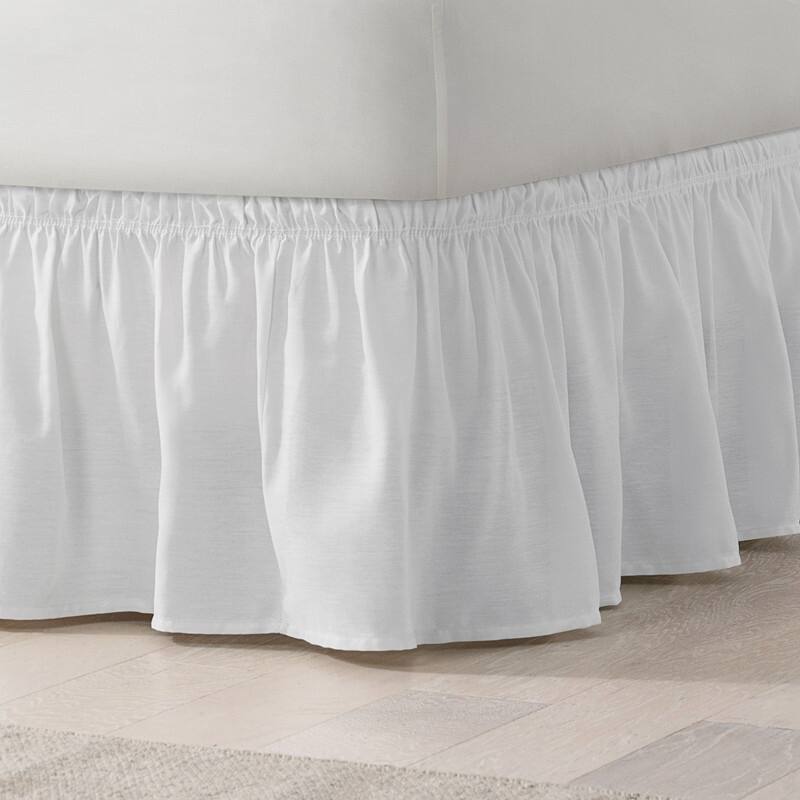 EasyFit Wrap Around Solid Ruffled Bed Skirt