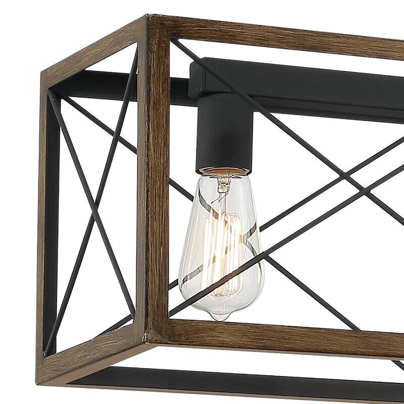 7-Light 48In Linear Modern Farmhouse Kitchen Chandelier - 48''
