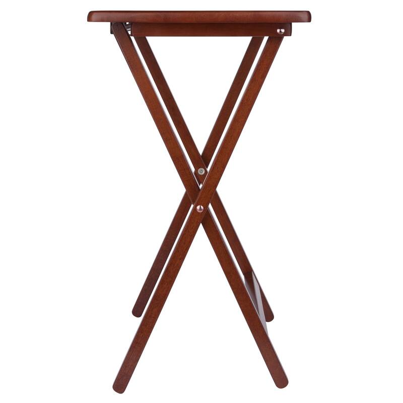 Alex Set of 2 Snack Tables Walnut Finish